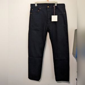 B Sides jeans women's size 32 Brit black straight tapered leg cotton nwt